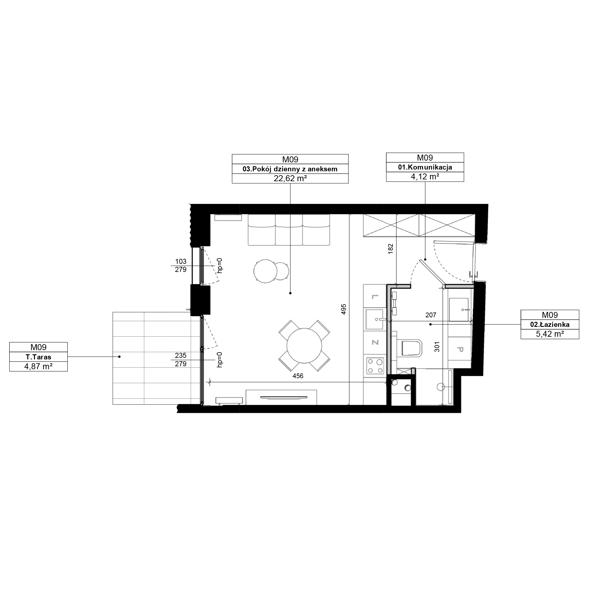 Epika Jeżyce Poznań mieszkanie deweloperskie na  parterze z 1 pokojem