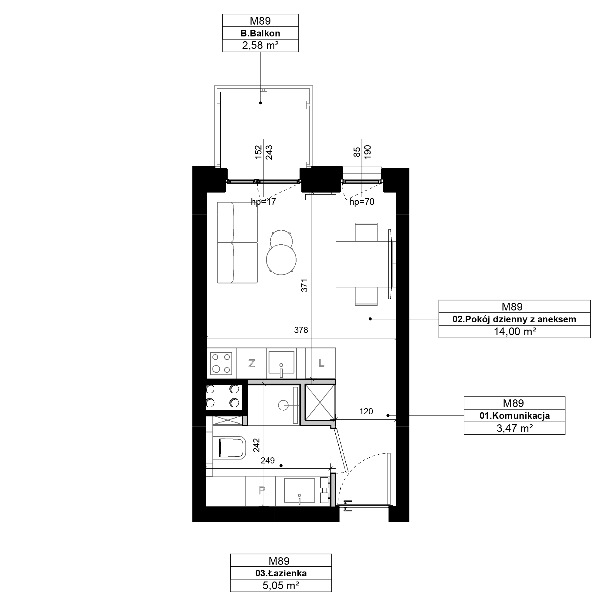 Epika Jeżyce Poznań mieszkanie deweloperskie na 2 piętrze z 1 pokojem