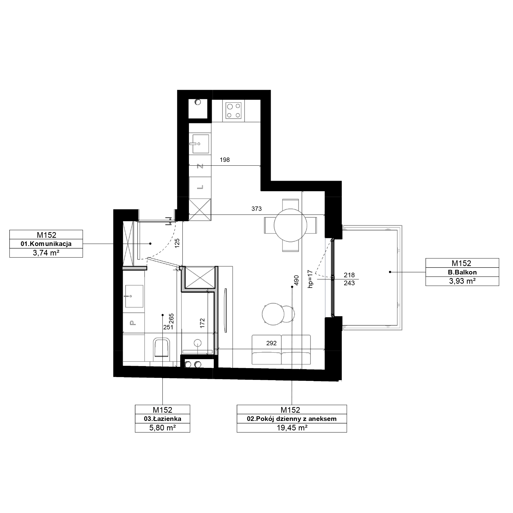 Epika Jeżyce Poznań mieszkanie deweloperskie na 4 piętrze z 1 pokojem