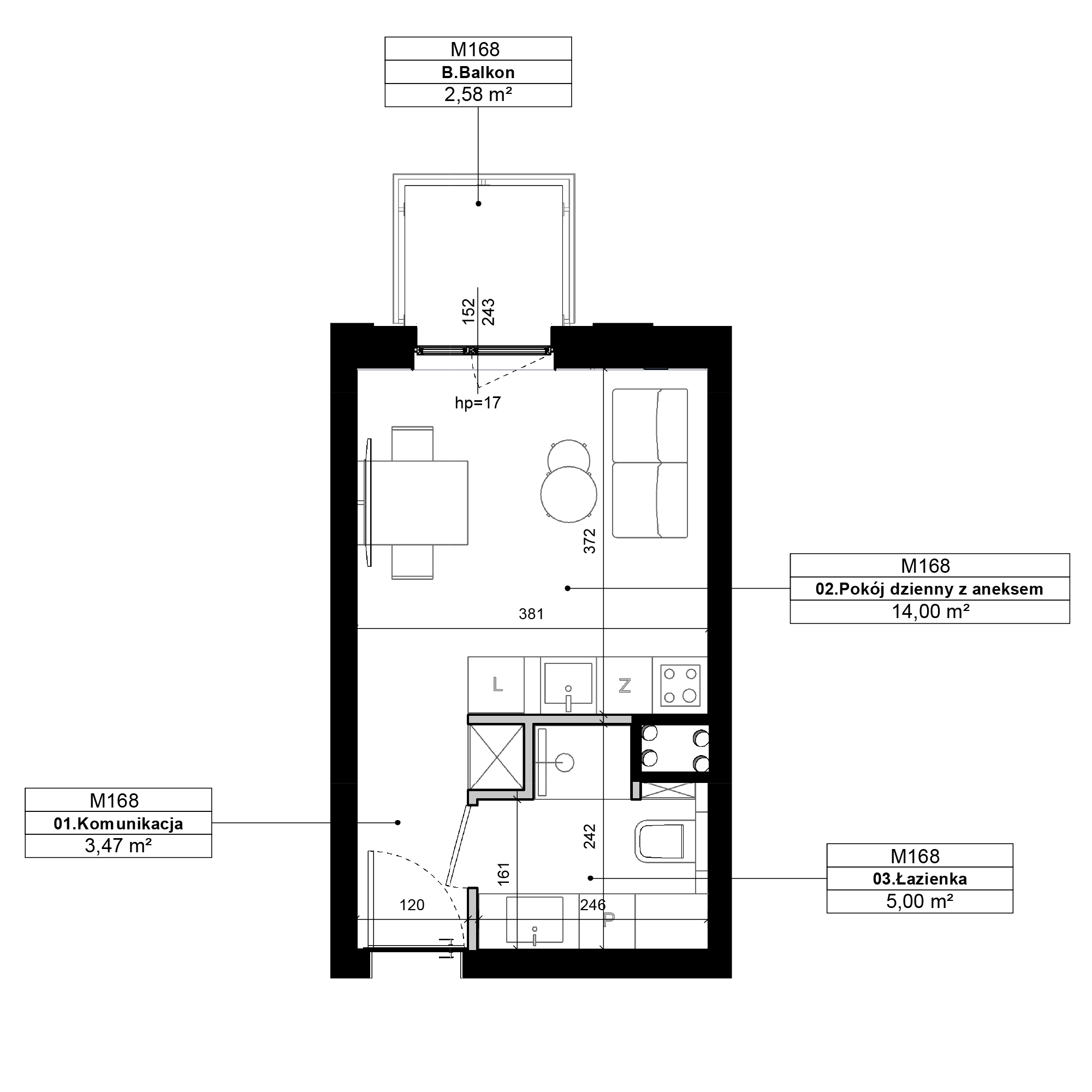 Epika Jeżyce Poznań mieszkanie deweloperskie na 4 piętrze z 1 pokojem