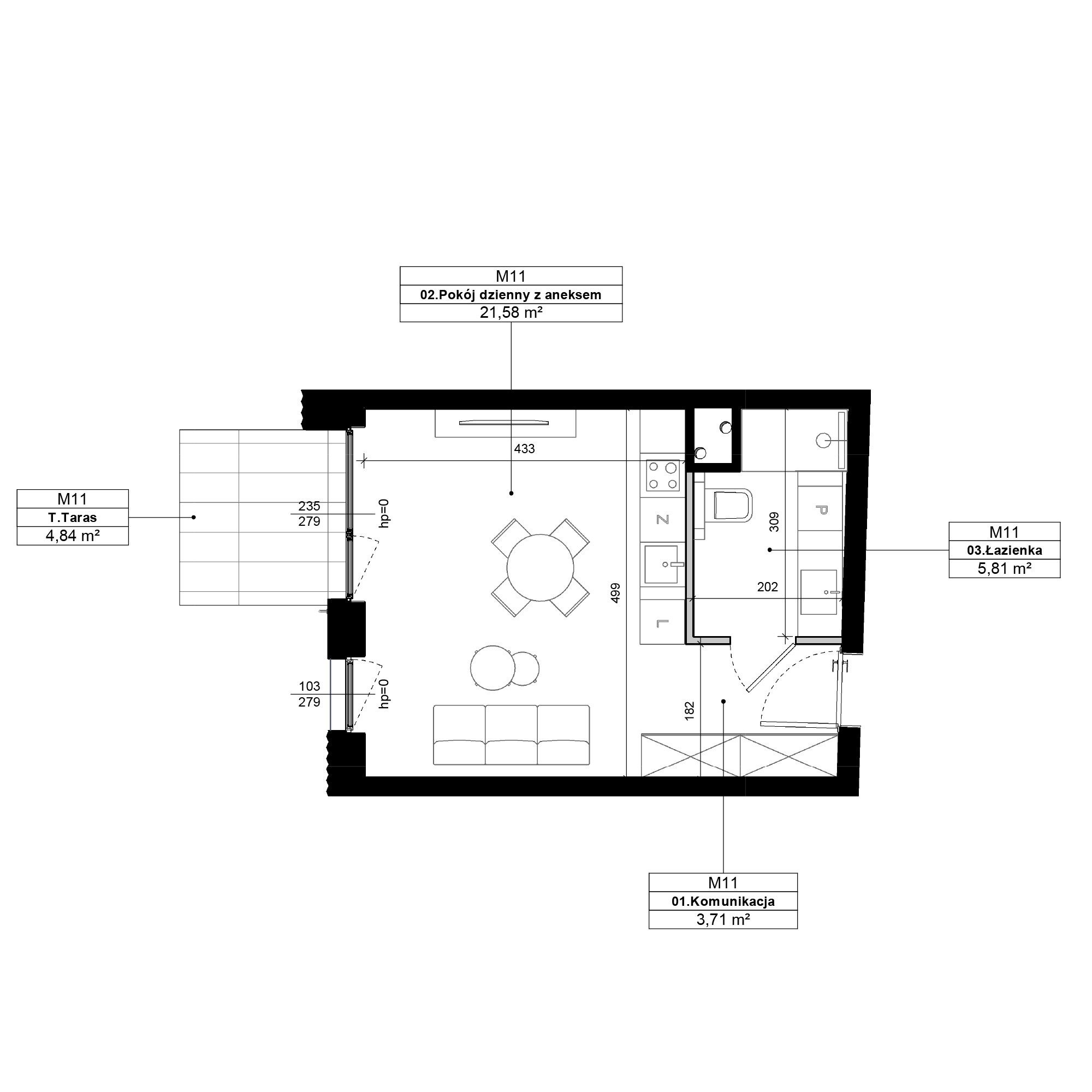 Epika Jeżyce Poznań mieszkanie deweloperskie na  parterze z 1 pokojem