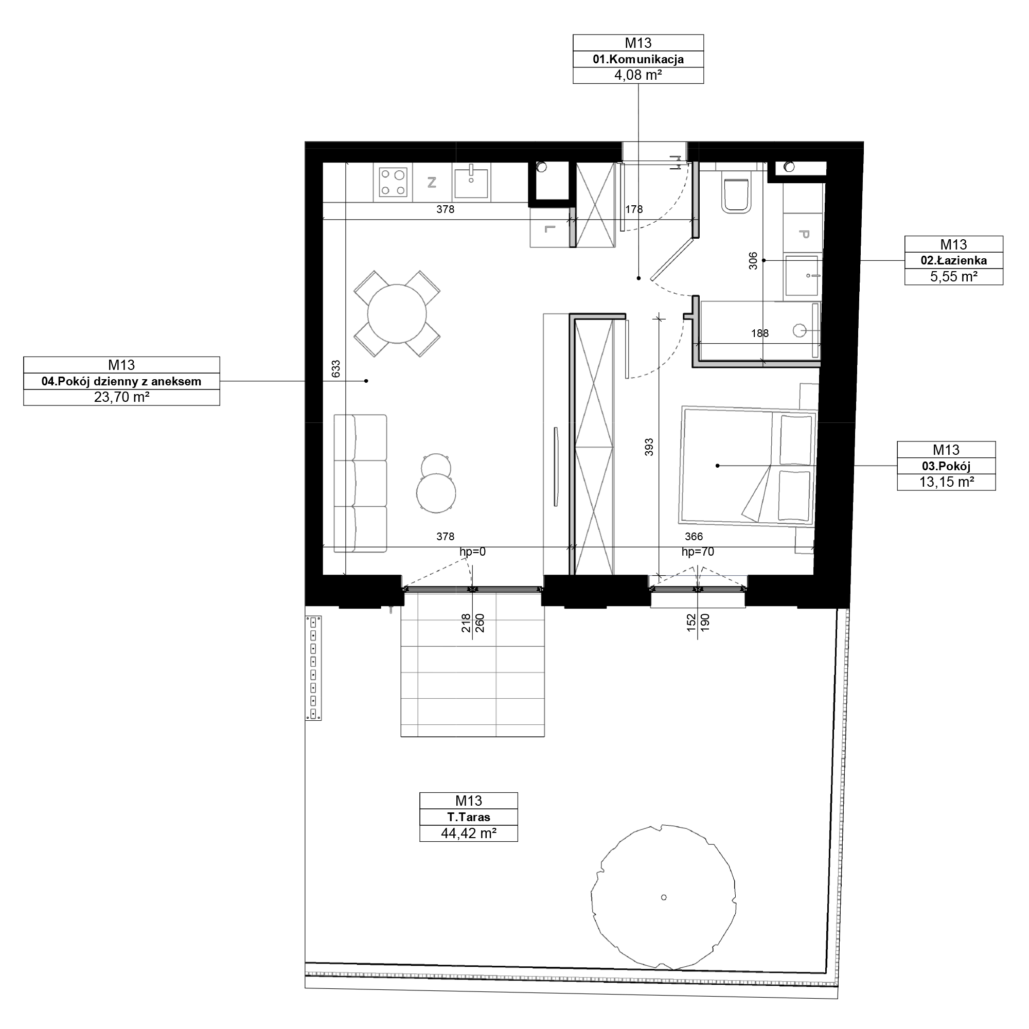 Epika Jeżyce Poznań mieszkanie deweloperskie na  parterze z 2 pokojami