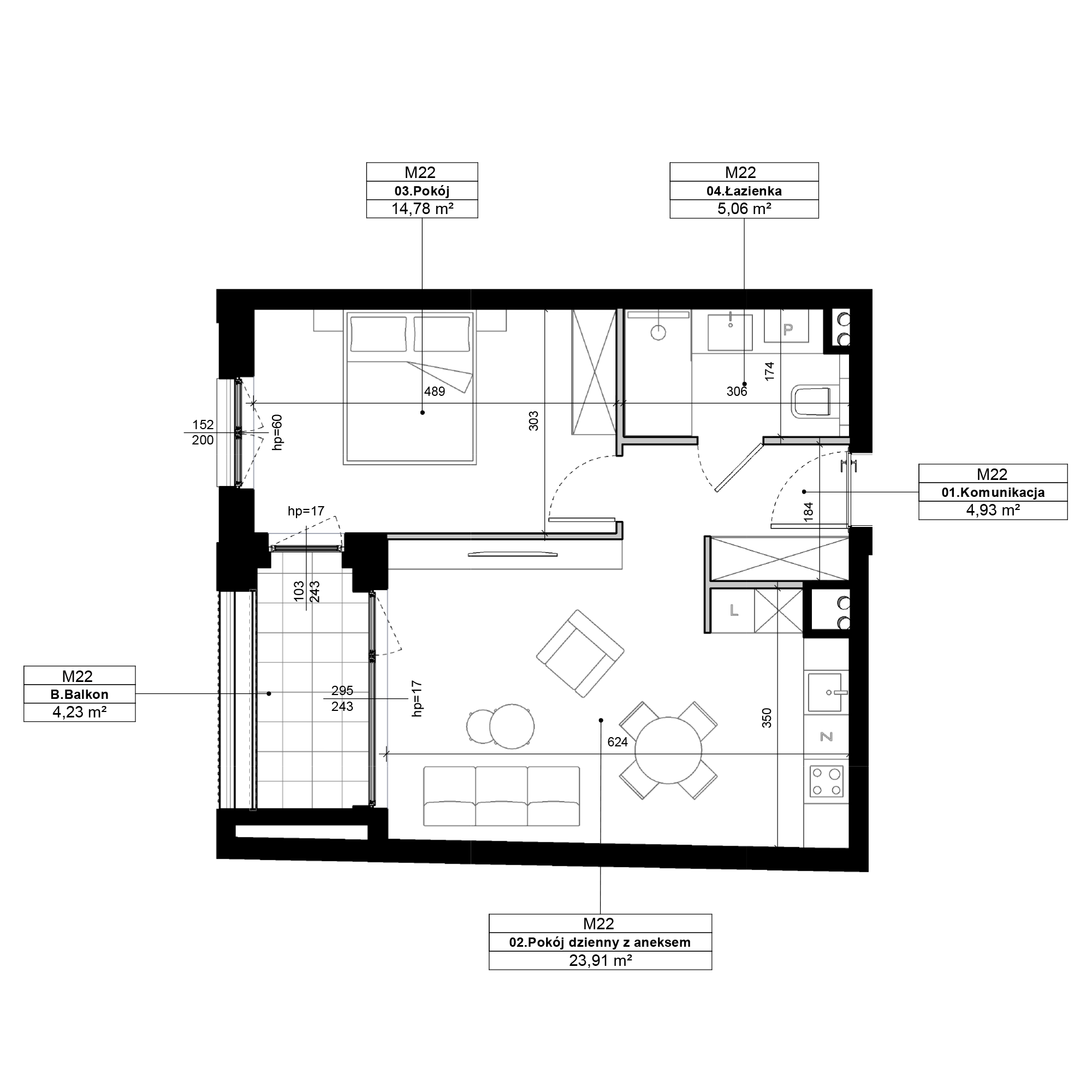 Epika Jeżyce Poznań mieszkanie deweloperskie na 1 piętrze z 2 pokojami