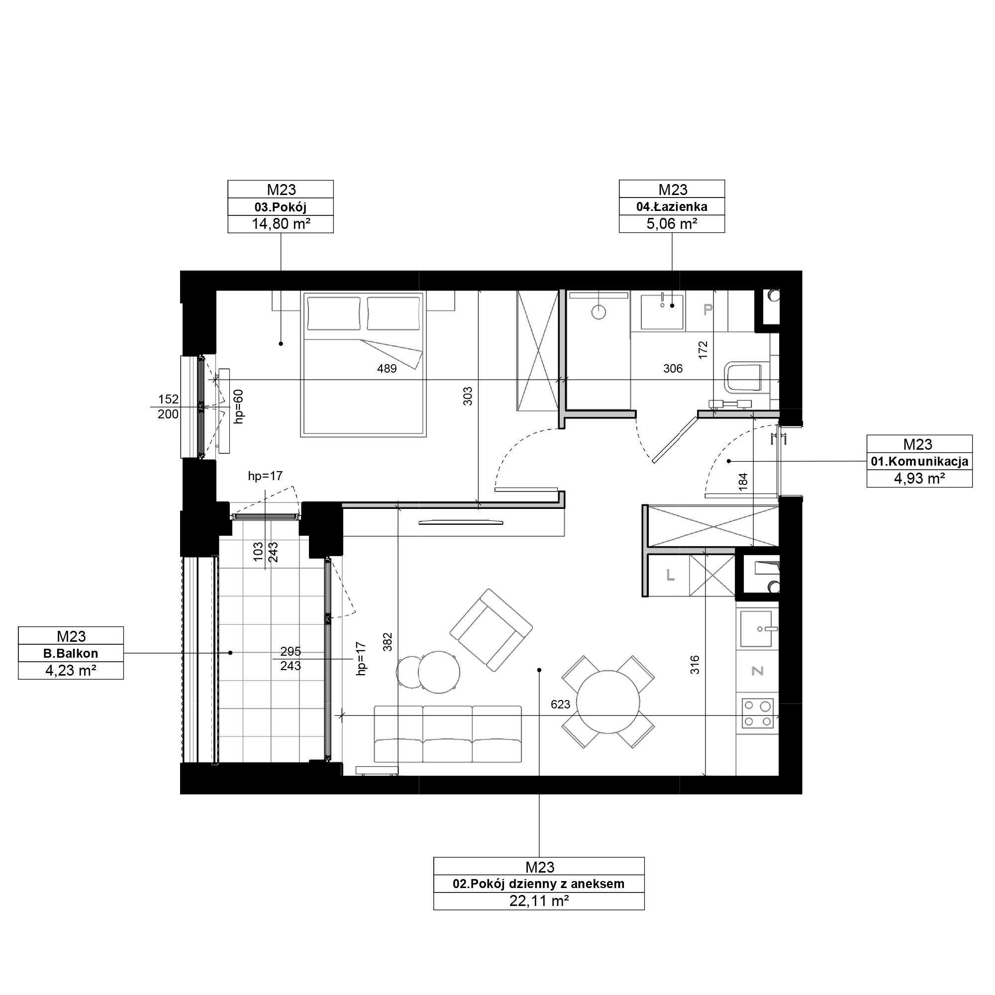 Epika Jeżyce Poznań mieszkanie deweloperskie na 1 piętrze z 2 pokojami