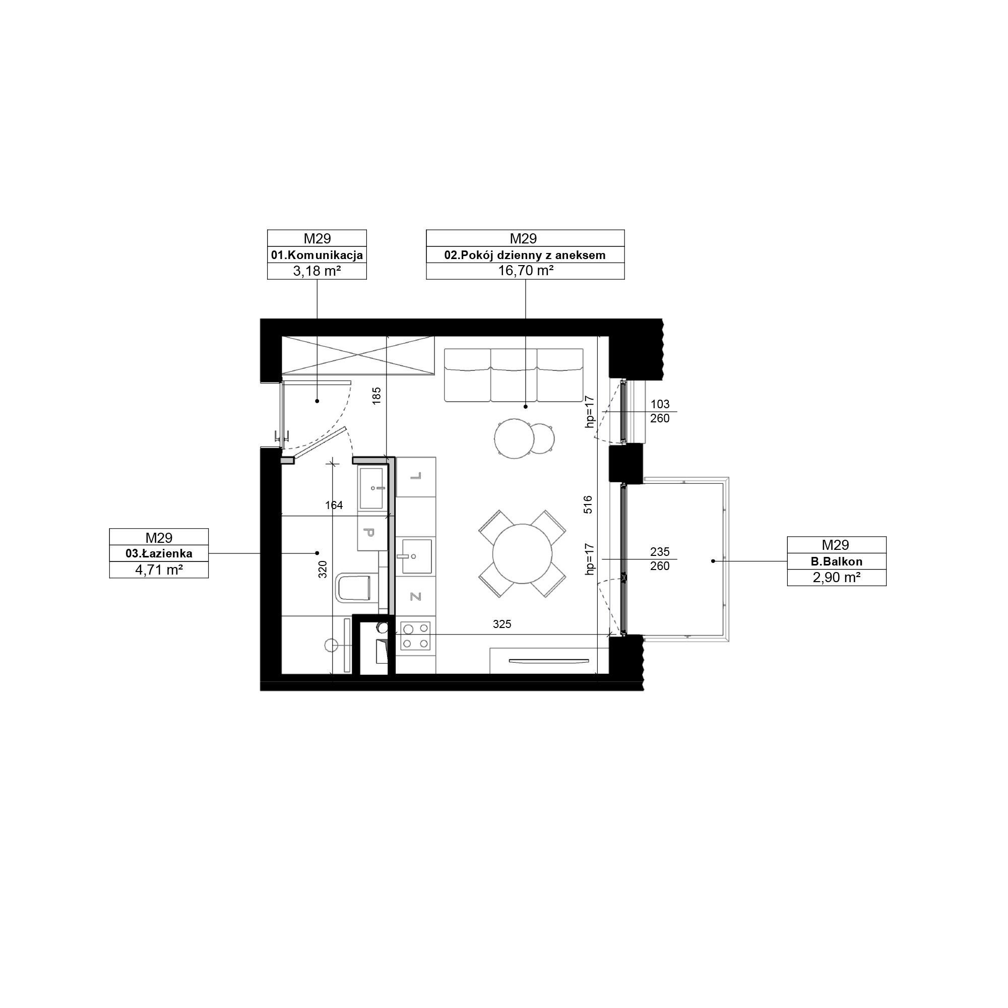 Epika Jeżyce Poznań mieszkanie deweloperskie na 1 piętrze z 1 pokojem