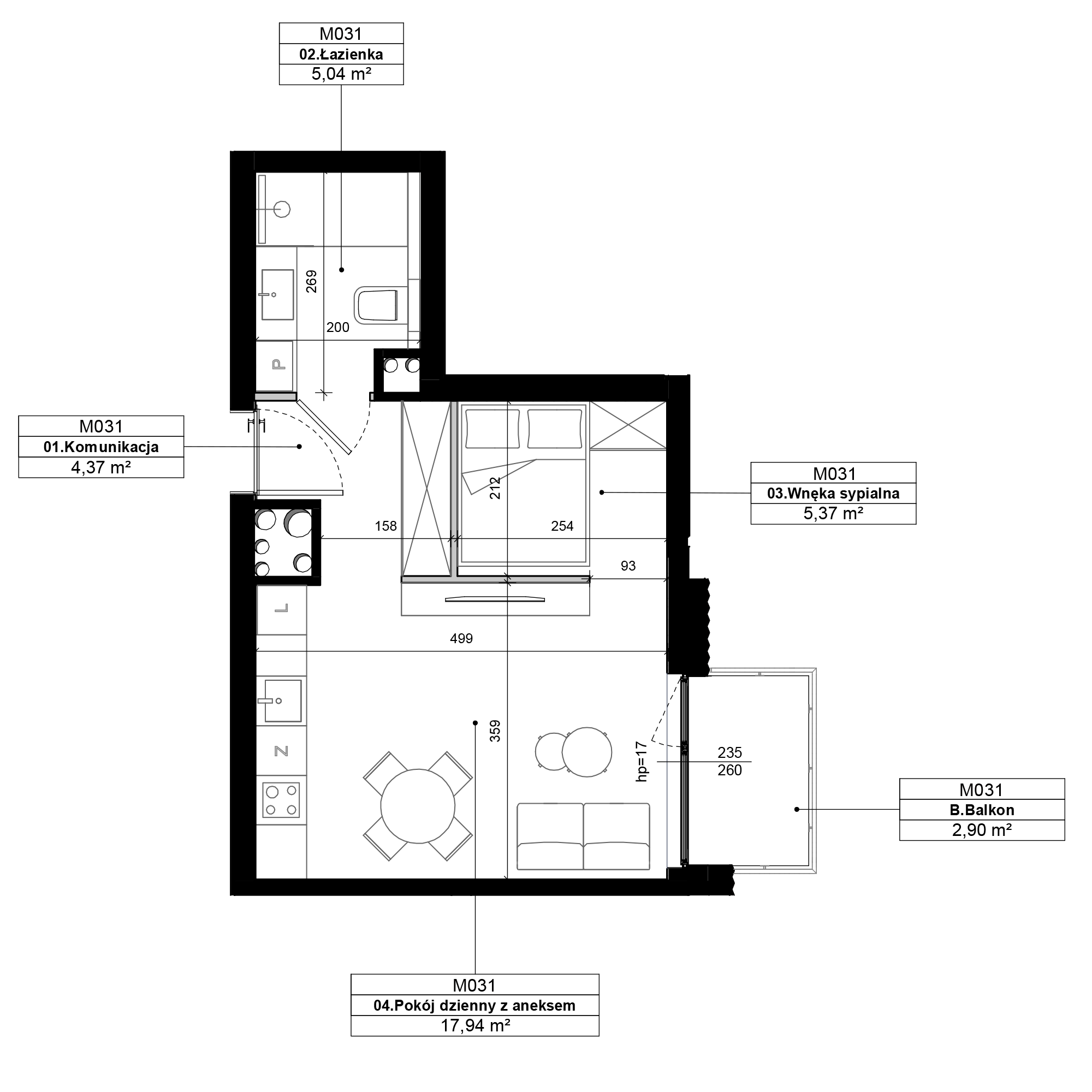 Epika Jeżyce Poznań mieszkanie deweloperskie na 1 piętrze z 1 pokojem