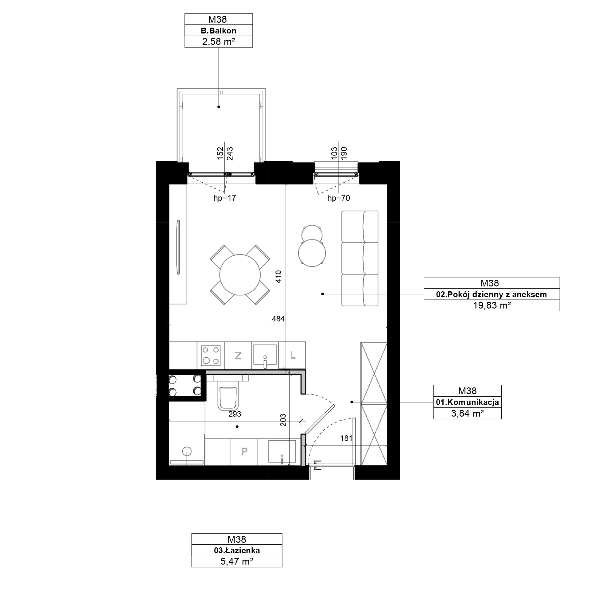 Epika Jeżyce Poznań mieszkanie deweloperskie na 1 piętrze z 1 pokojem