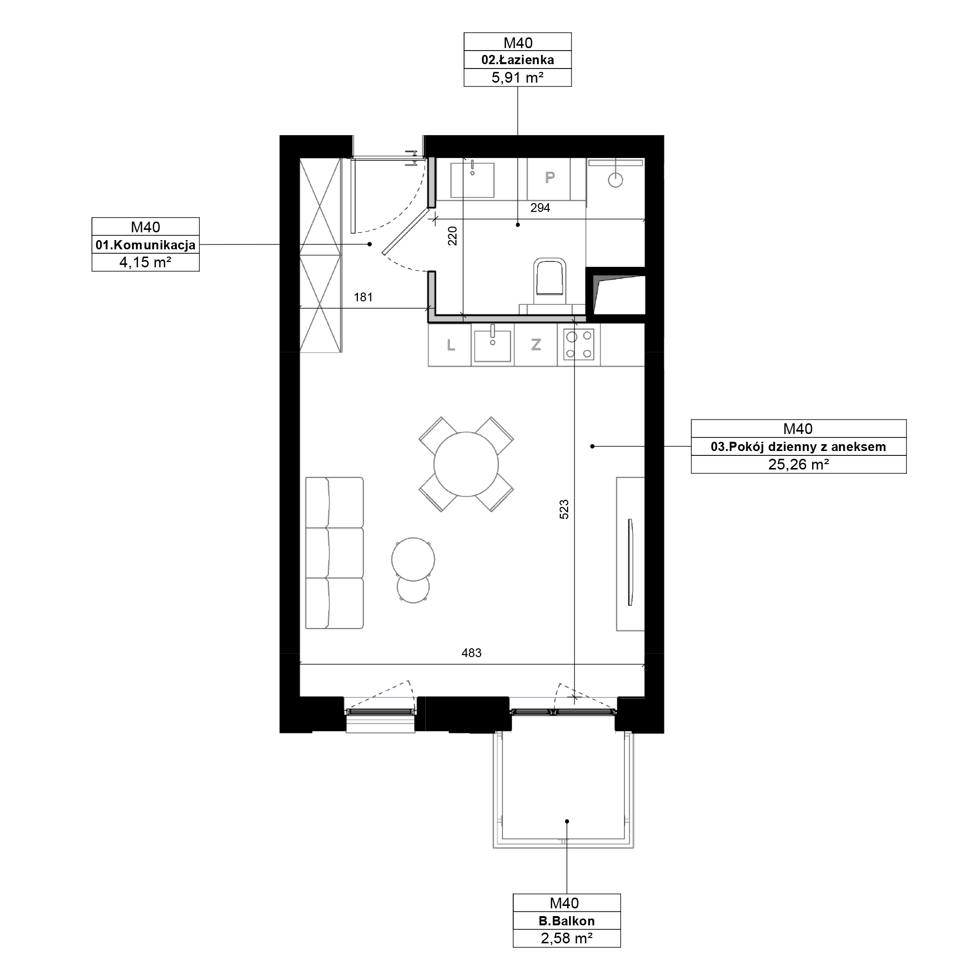 Epika Jeżyce Poznań mieszkanie deweloperskie na 1 piętrze z 1 pokojem