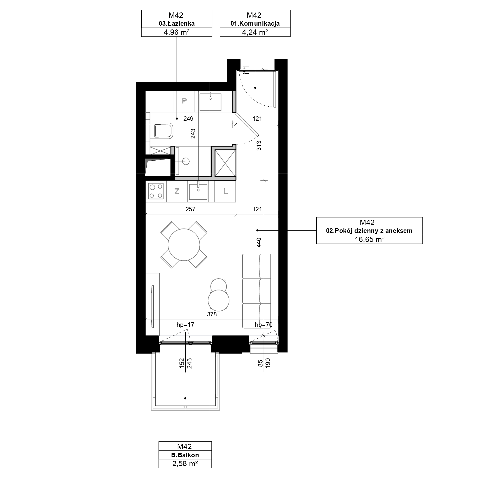 Epika Jeżyce Poznań mieszkanie deweloperskie na 1 piętrze z 1 pokojem