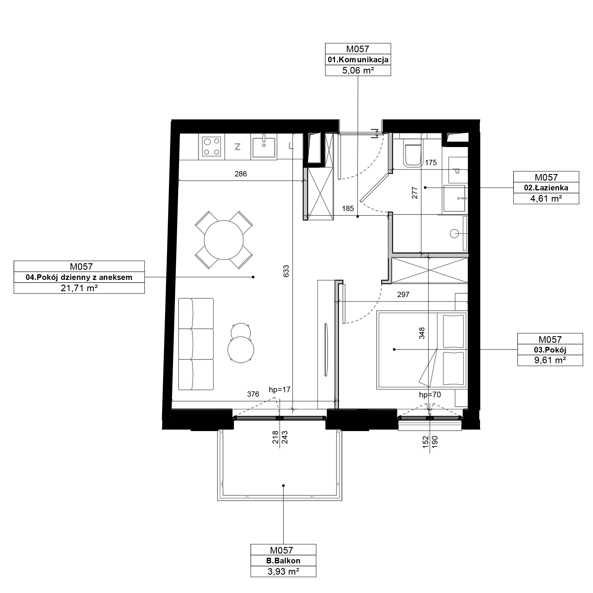 Epika Jeżyce Poznań mieszkanie deweloperskie na 1 piętrze z 2 pokojami