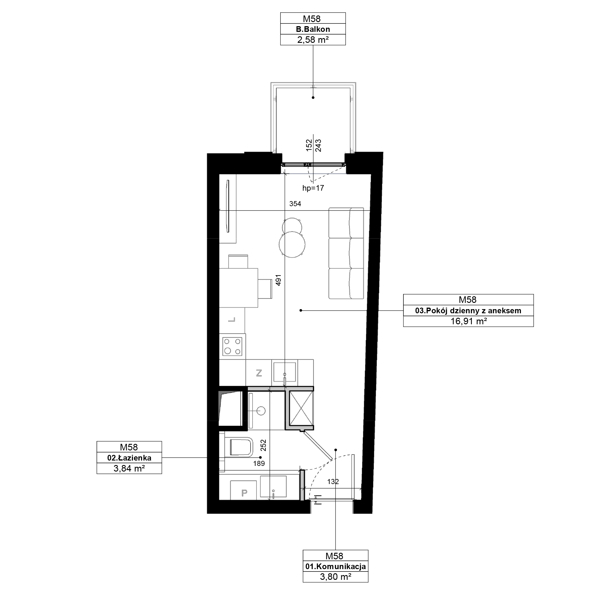 Epika Jeżyce Poznań mieszkanie deweloperskie na 1 piętrze z 1 pokojem