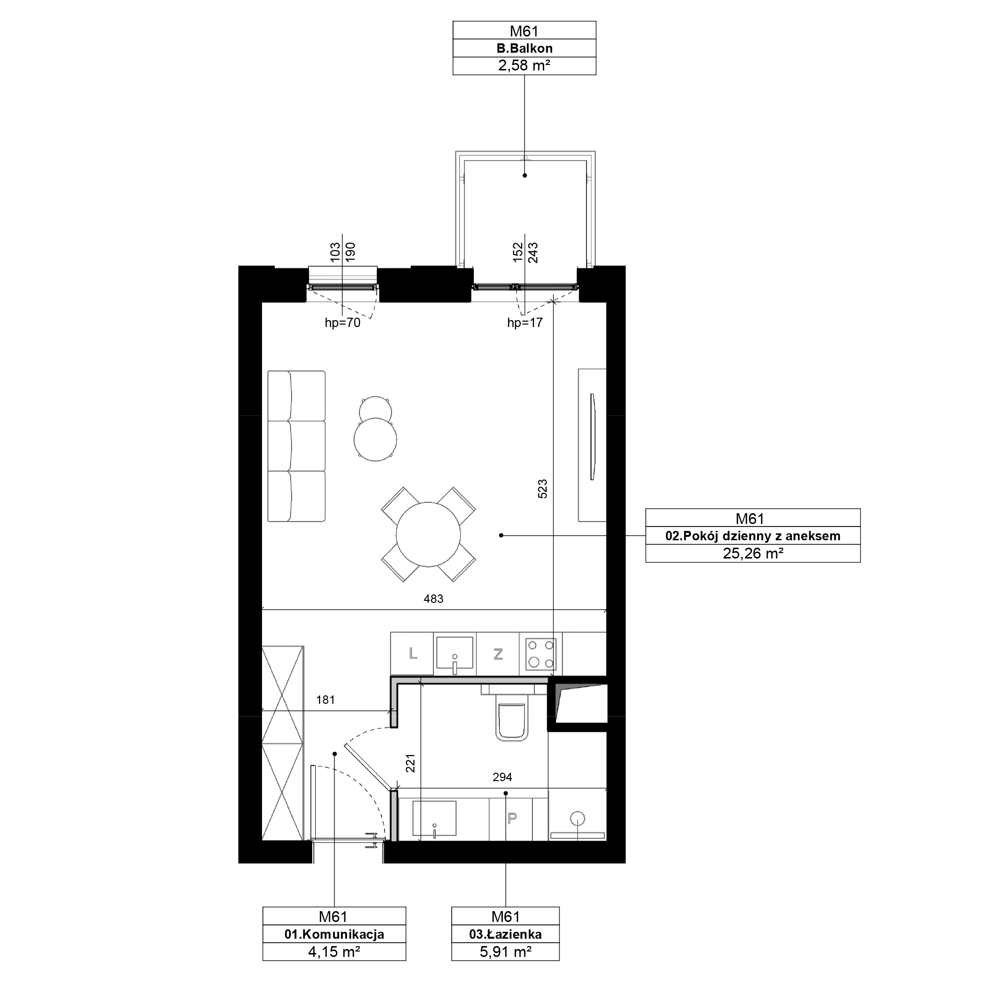 Epika Jeżyce Poznań mieszkanie deweloperskie na 1 piętrze z 1 pokojem