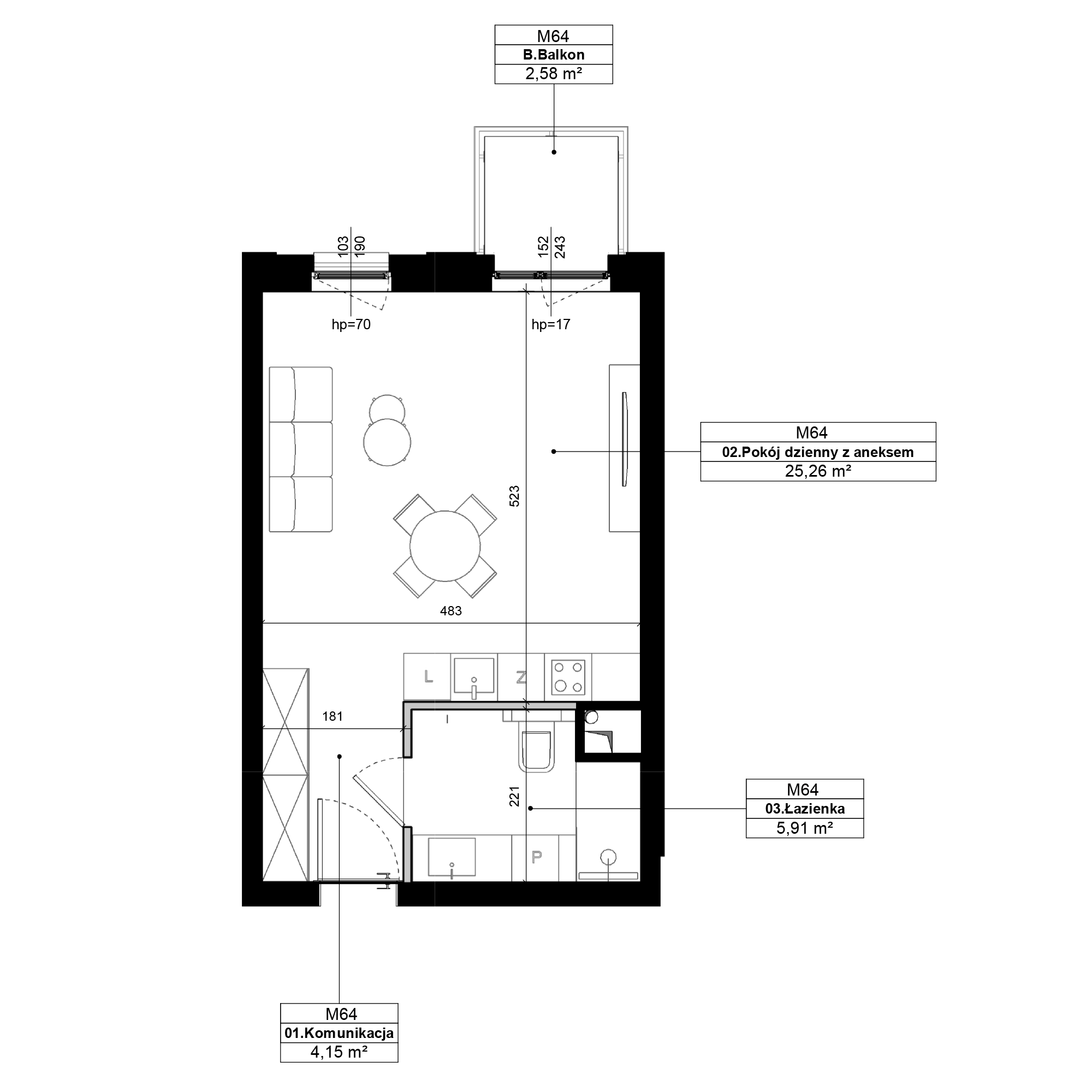 Epika Jeżyce Poznań mieszkanie deweloperskie na 1 piętrze z 1 pokojem