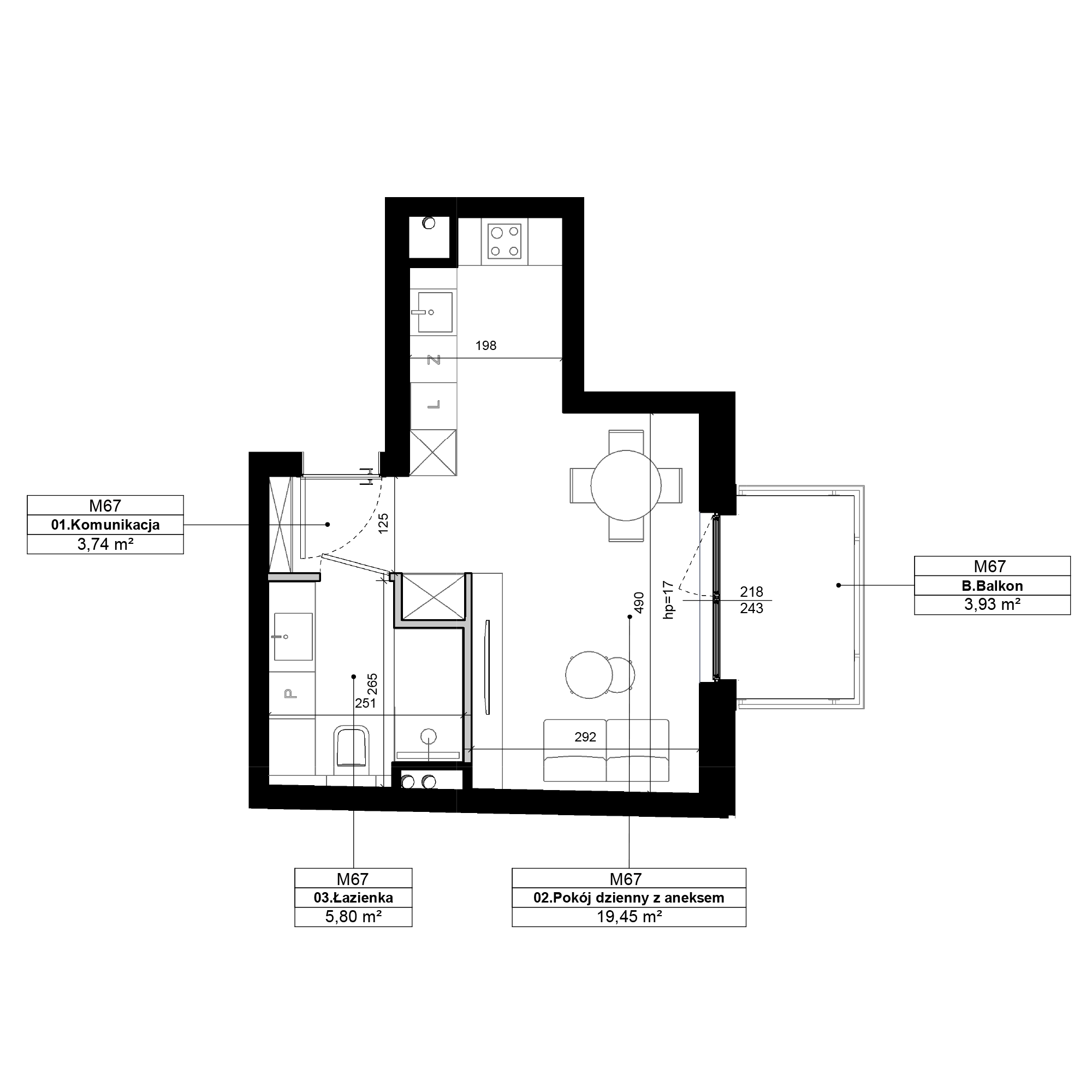 Epika Jeżyce Poznań mieszkanie deweloperskie na 2 piętrze z 1 pokojem