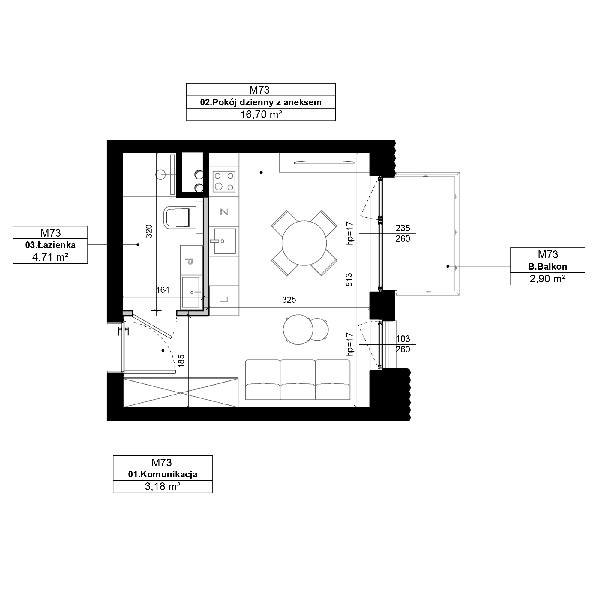 Epika Jeżyce Poznań mieszkanie deweloperskie na 2 piętrze z 1 pokojem