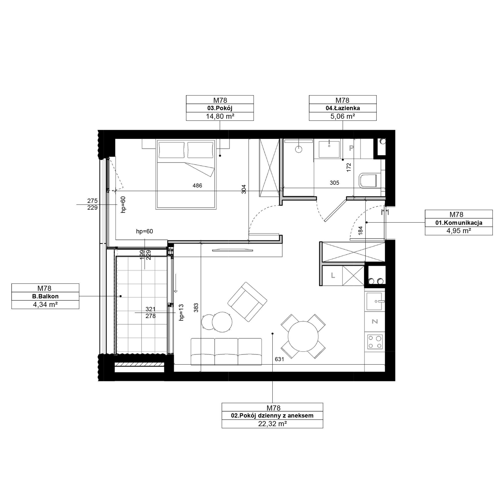 Epika Jeżyce Poznań mieszkanie deweloperskie na 2 piętrze z 2 pokojami