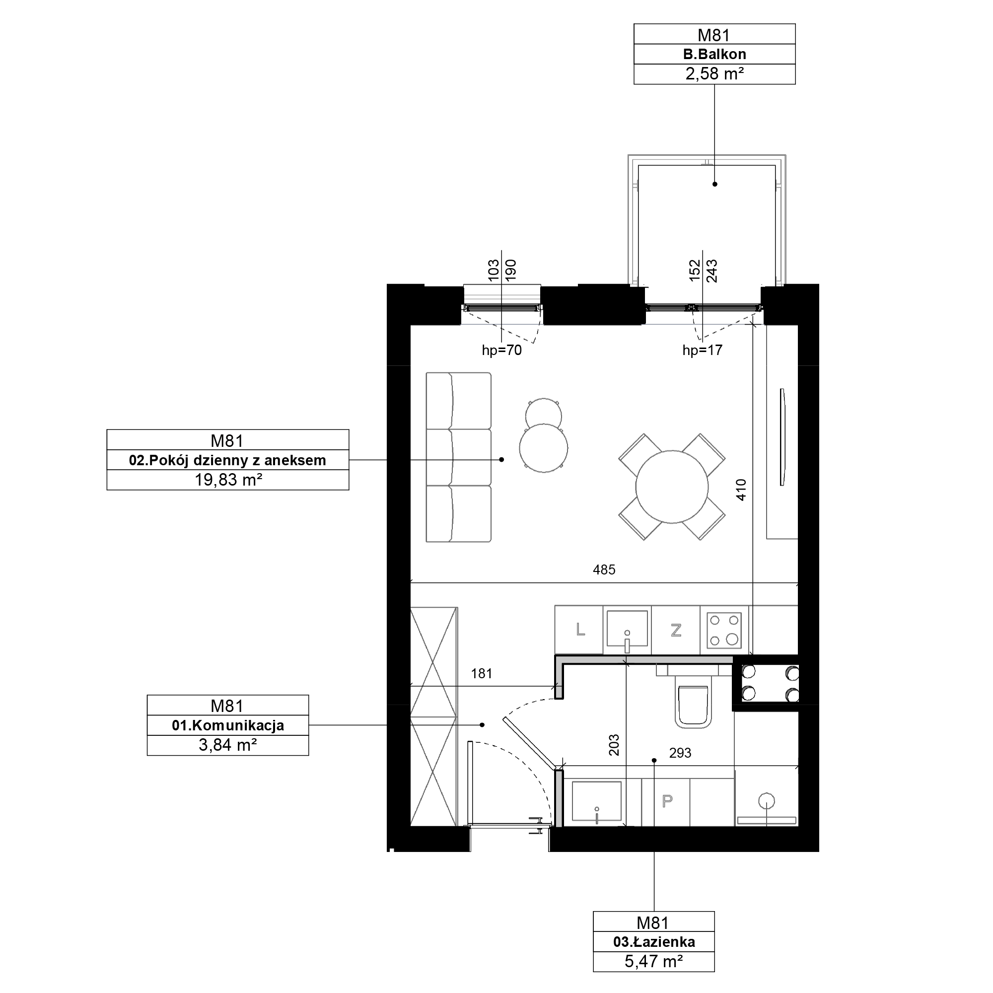 Epika Jeżyce Poznań mieszkanie deweloperskie na 2 piętrze z 1 pokojem