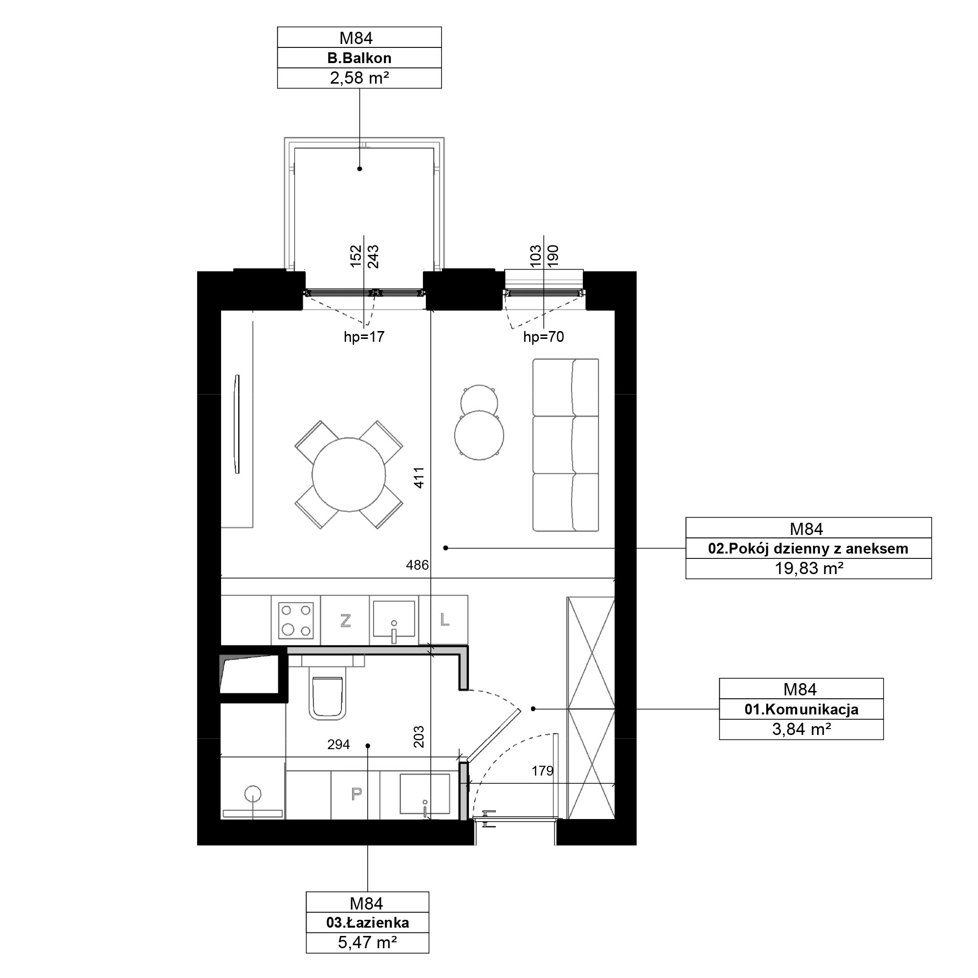 Epika Jeżyce Poznań mieszkanie deweloperskie na 2 piętrze z 1 pokojem