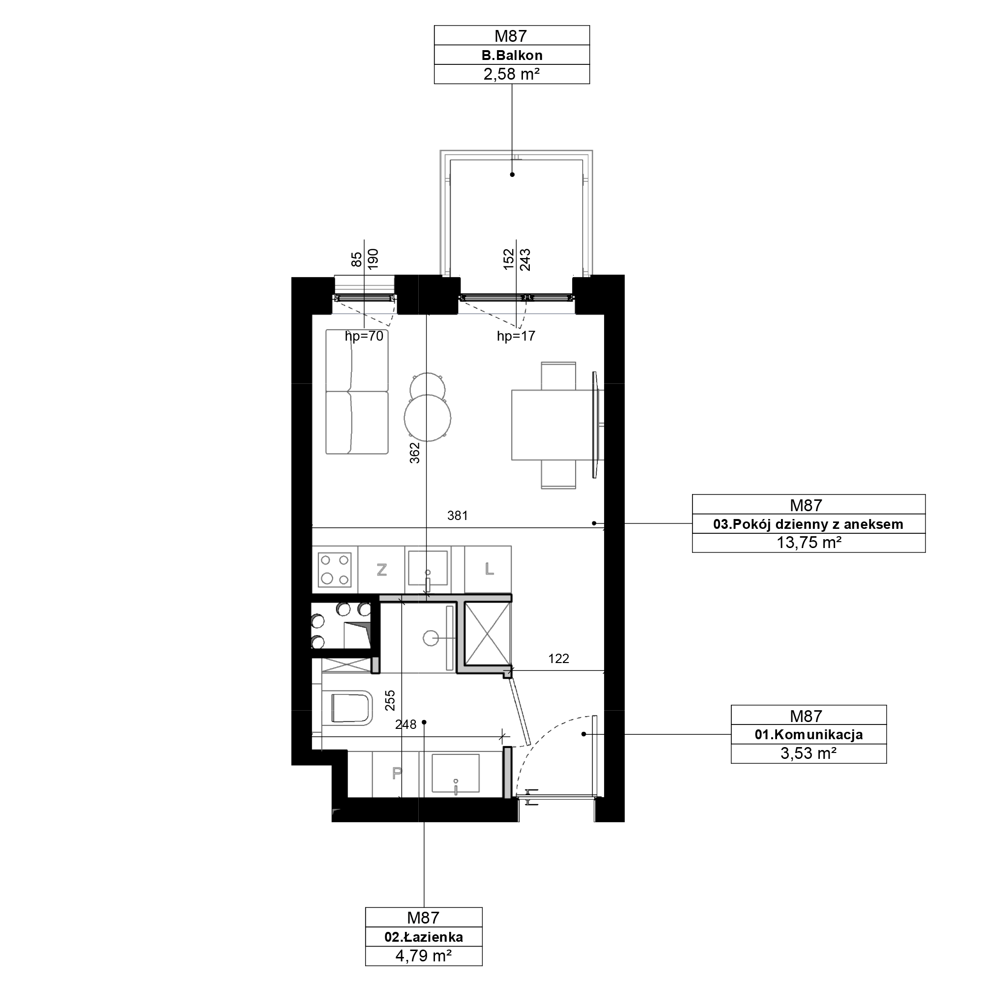 Epika Jeżyce Poznań mieszkanie deweloperskie na 2 piętrze z 1 pokojem