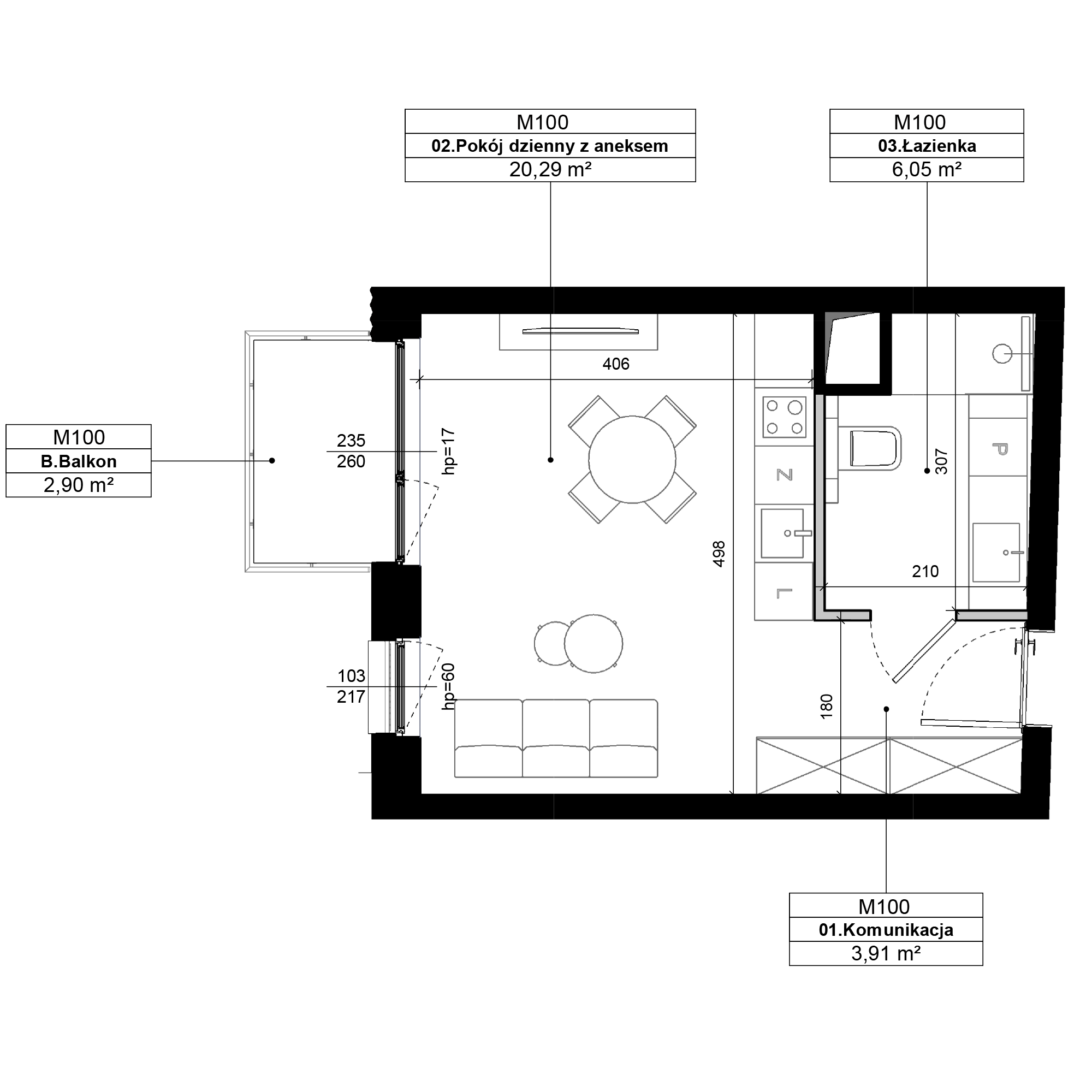 Epika Jeżyce Poznań mieszkanie deweloperskie na 2 piętrze z 1 pokojem