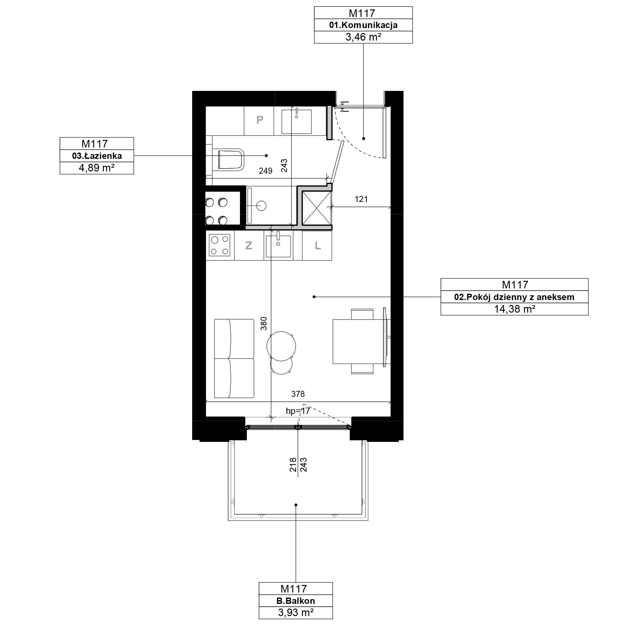 Epika Jeżyce Poznań mieszkanie deweloperskie na 3 piętrze z 1 pokojem