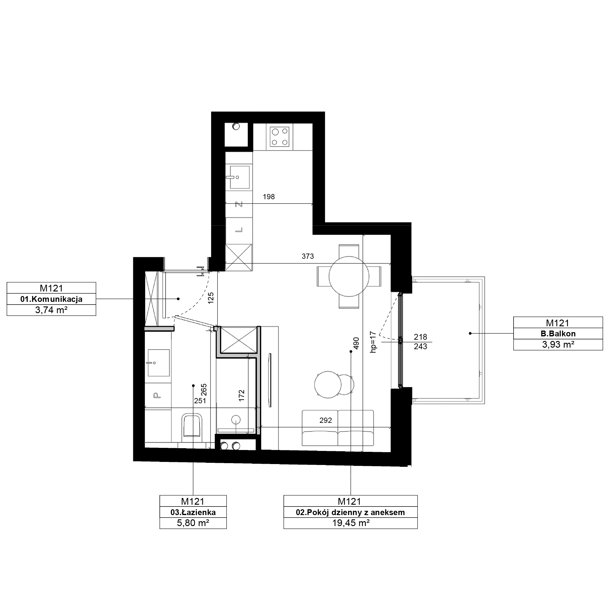 Epika Jeżyce Poznań mieszkanie deweloperskie na 3 piętrze z 1 pokojem