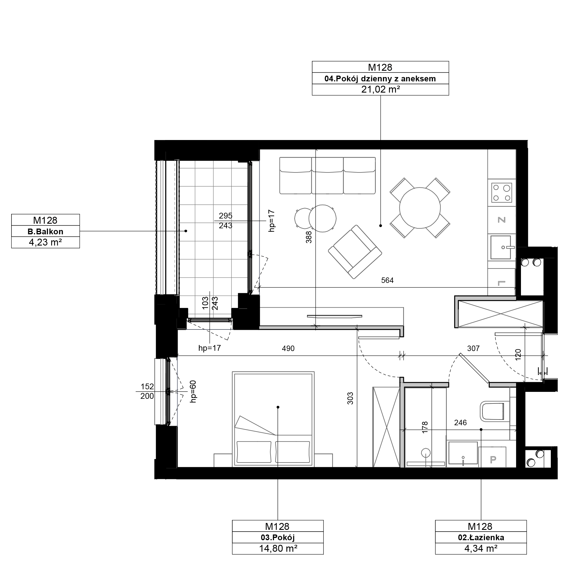 Epika Jeżyce Poznań mieszkanie deweloperskie na 3 piętrze z 2 pokojami