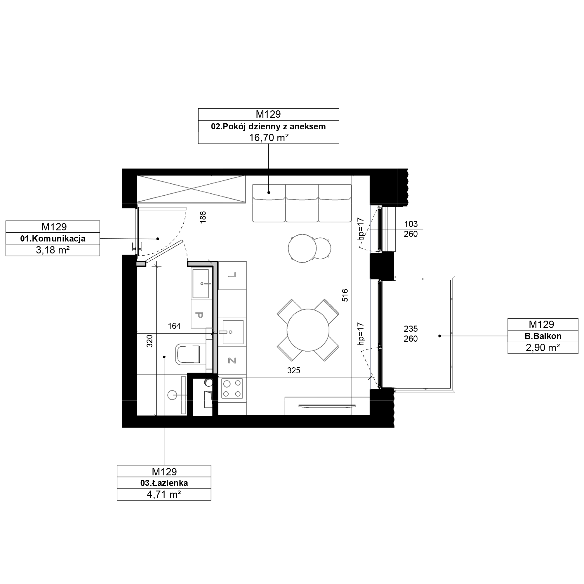 Epika Jeżyce Poznań mieszkanie deweloperskie na 3 piętrze z 1 pokojem