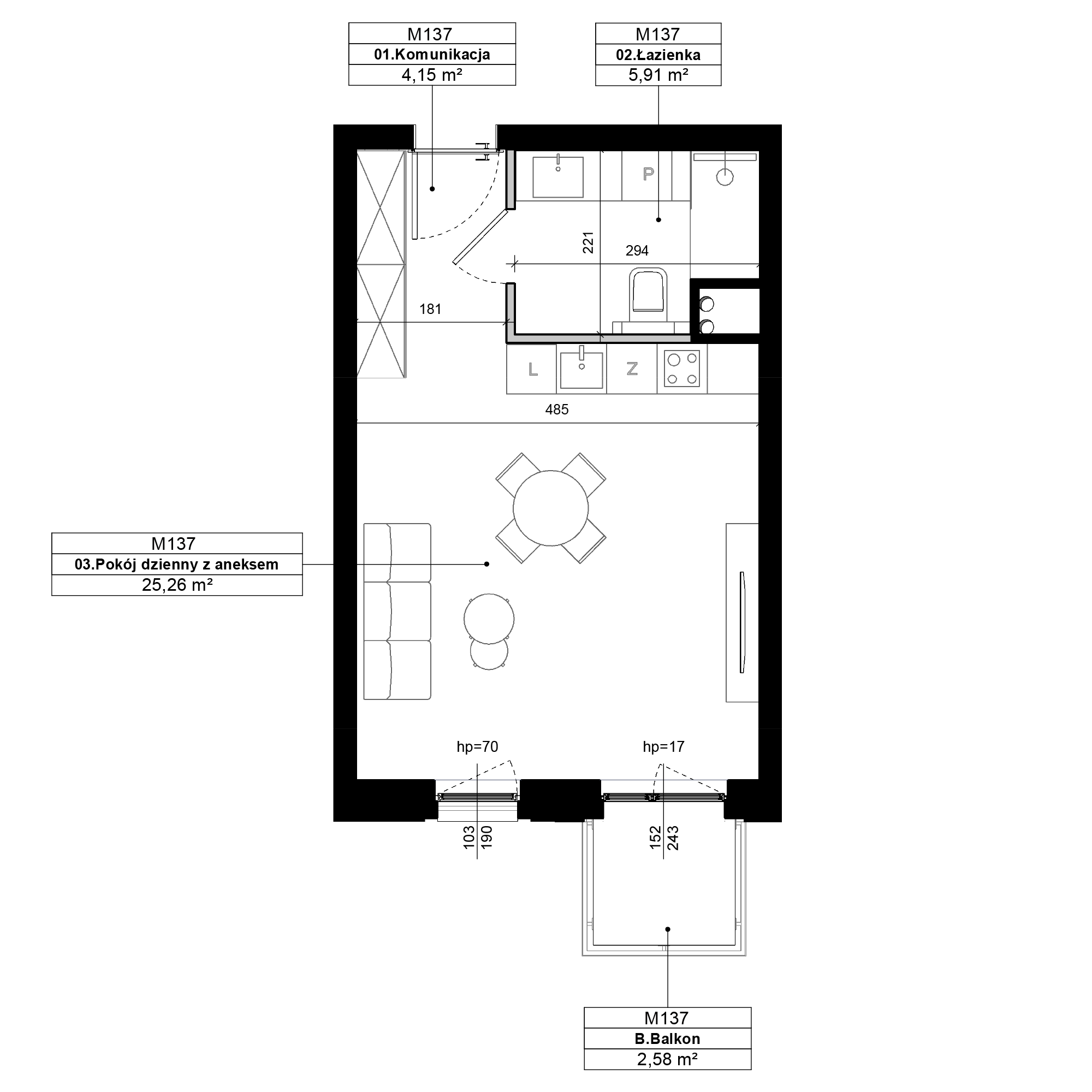 Epika Jeżyce Poznań mieszkanie deweloperskie na 3 piętrze z 1 pokojem