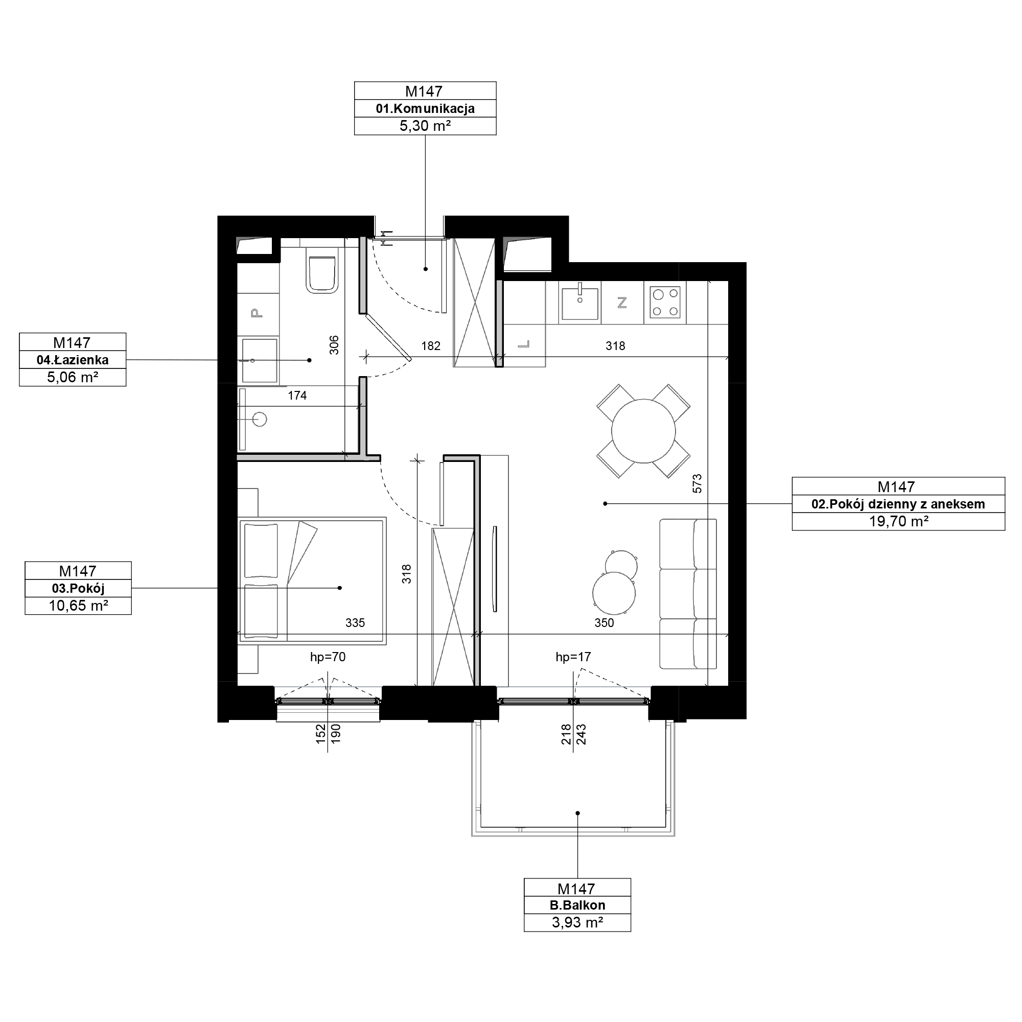 Epika Jeżyce Poznań mieszkanie deweloperskie na 4 piętrze z 2 pokojami