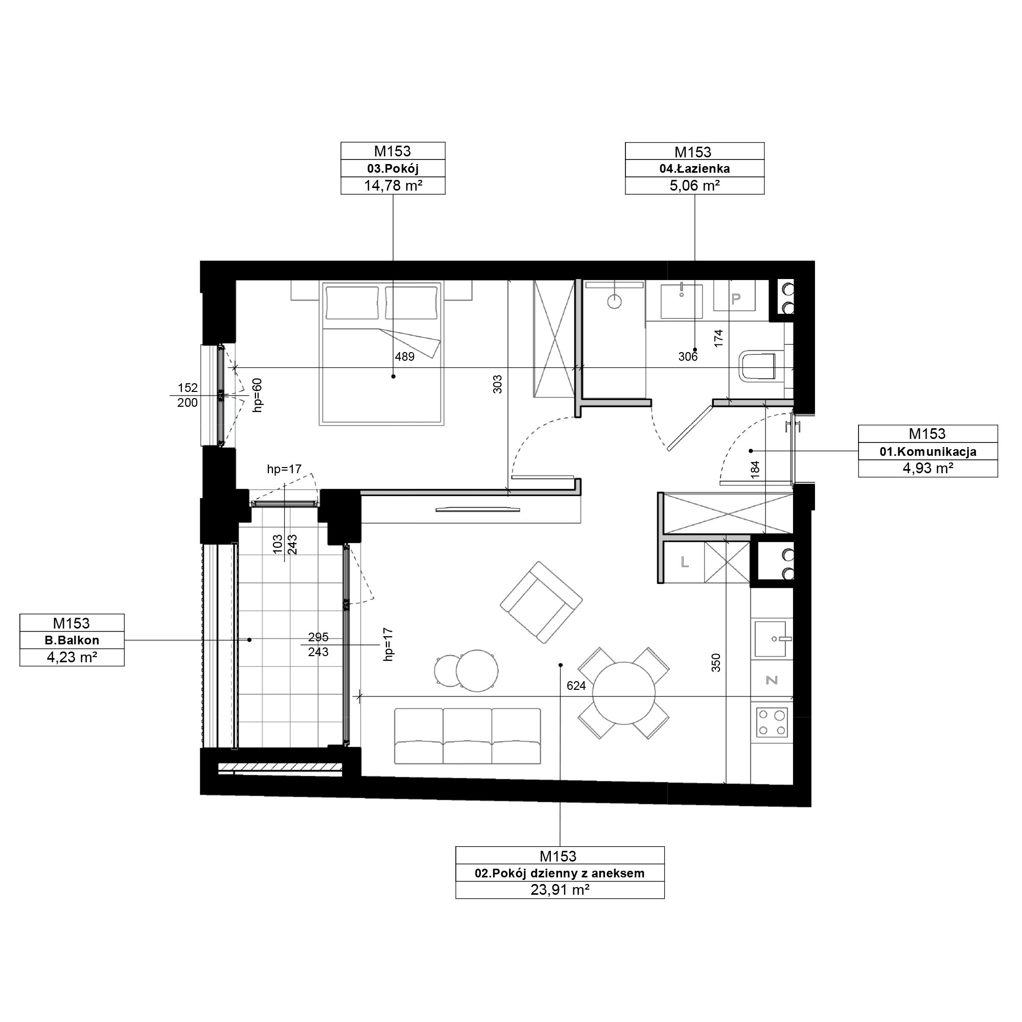 Epika Jeżyce Poznań mieszkanie deweloperskie na 4 piętrze z 2 pokojami