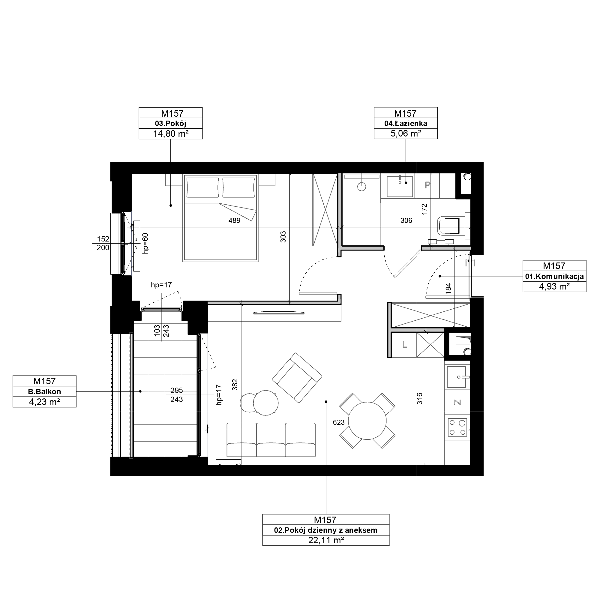 Epika Jeżyce Poznań mieszkanie deweloperskie na 4 piętrze z 2 pokojami