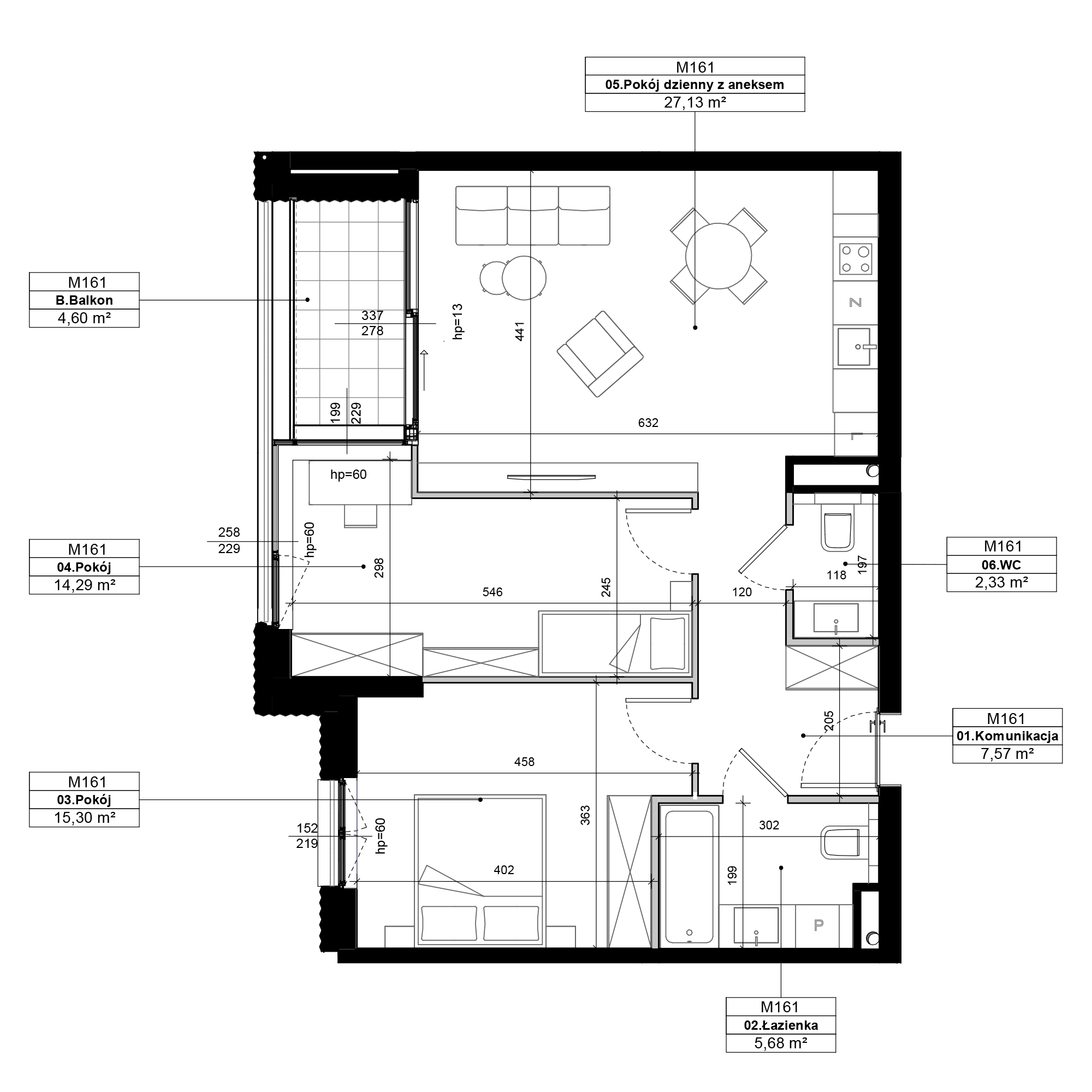 Epika Jeżyce Poznań mieszkanie deweloperskie na 4 piętrze z 3 pokojami