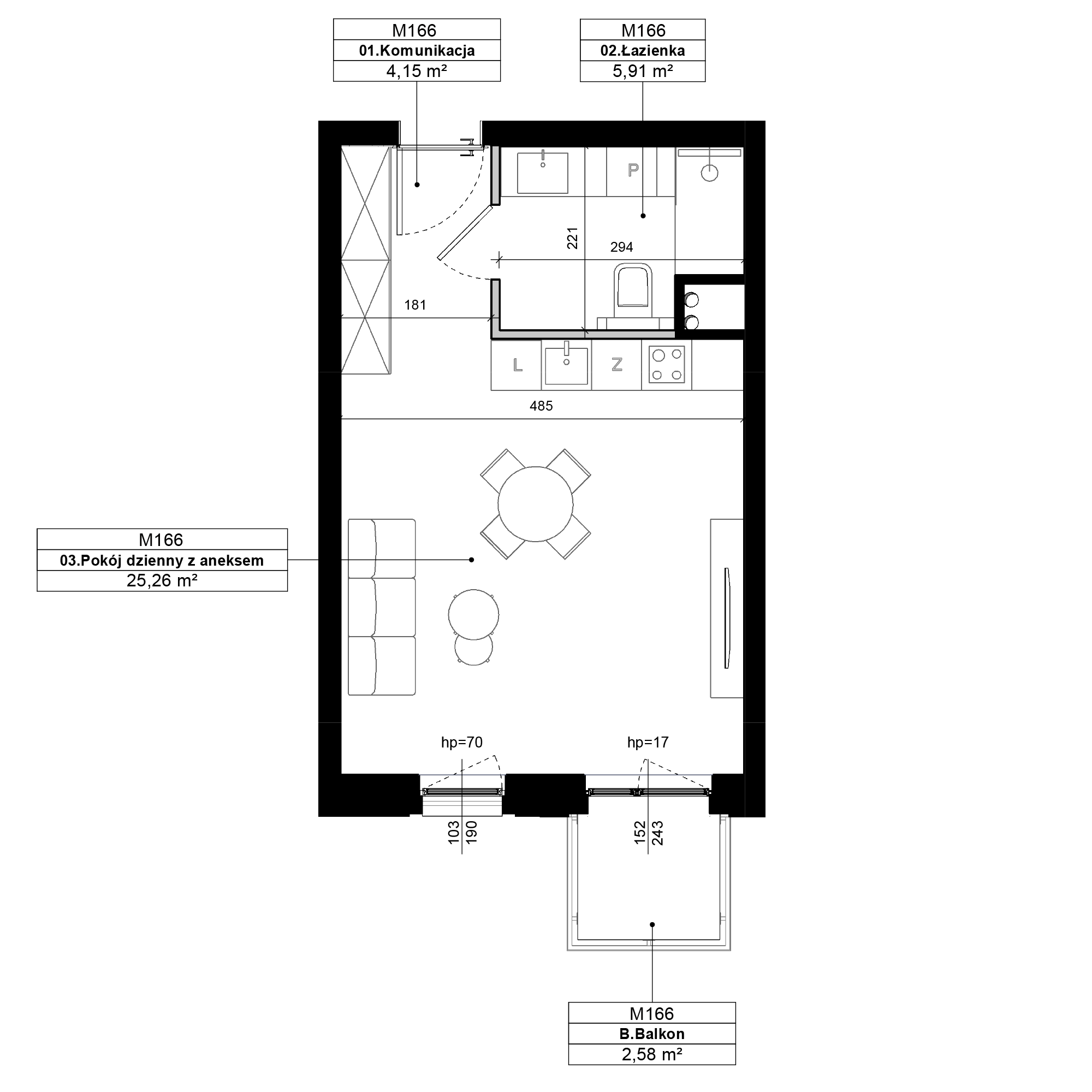 Epika Jeżyce Poznań mieszkanie deweloperskie na 4 piętrze z 1 pokojem