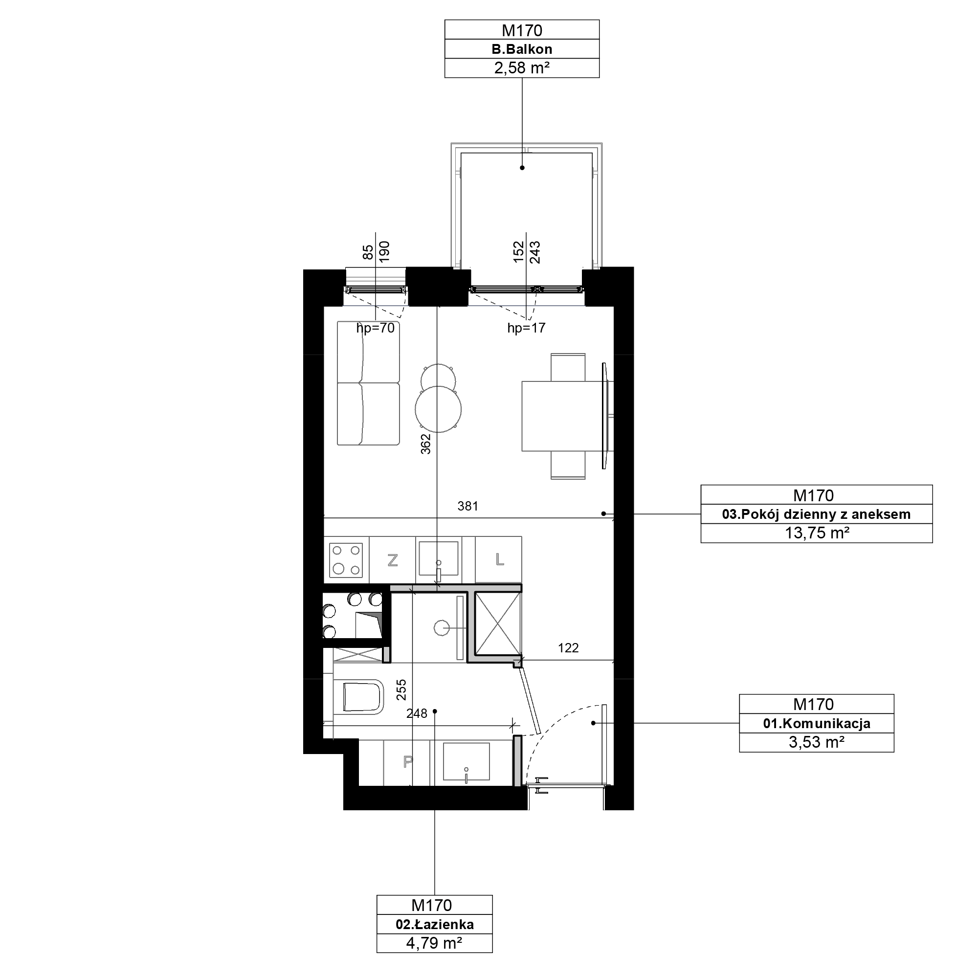 Epika Jeżyce Poznań mieszkanie deweloperskie na 4 piętrze z 1 pokojem