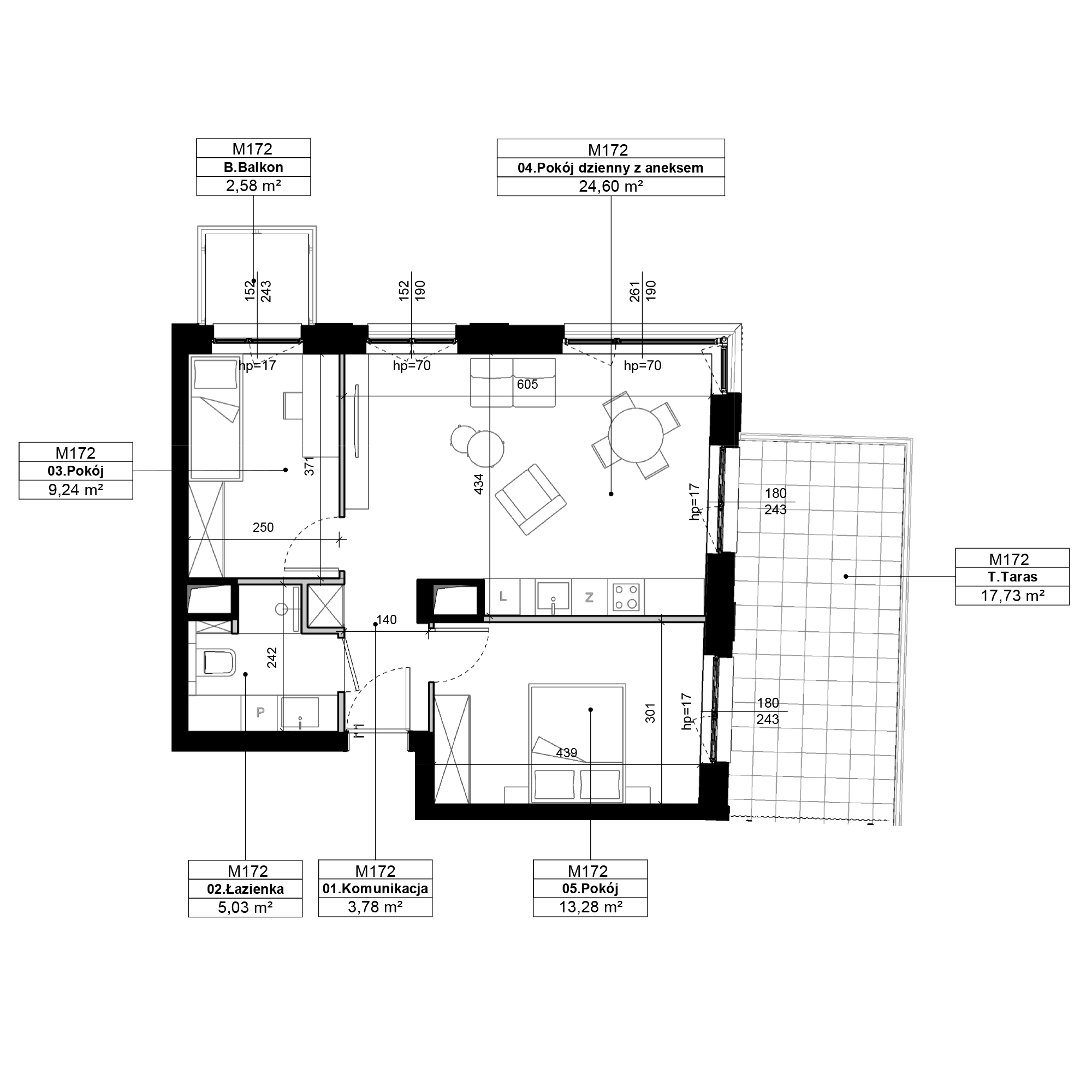 Epika Jeżyce Poznań mieszkanie deweloperskie na 4 piętrze z 3 pokojami